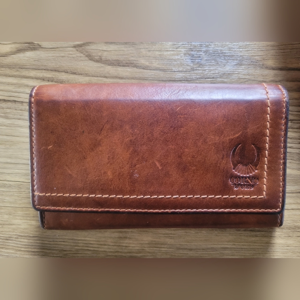 Corno D'Oro brown leather wallet